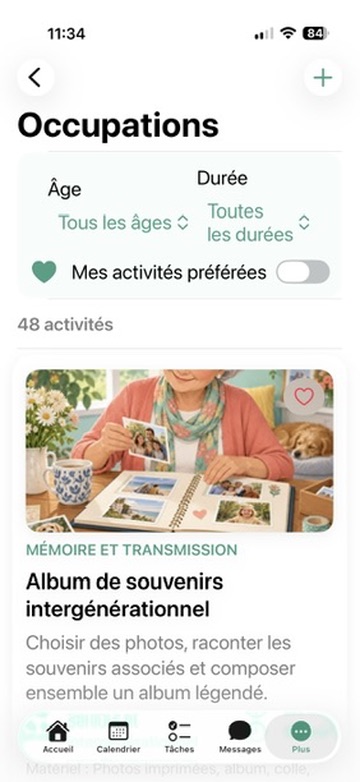 Catalogue des occupations